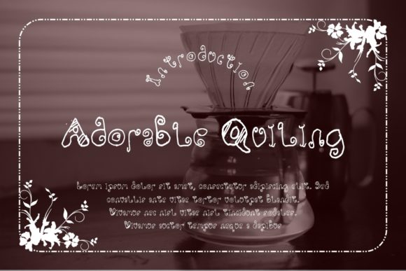Adorable Quiling: A Font That Brings Character to Every Craft Project