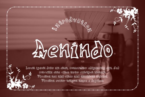 Aenindo Display Font for Crafters and Designers