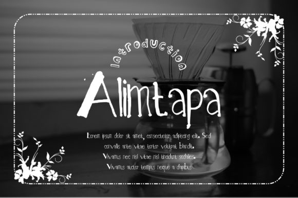 Alimtapa: A Handwritten Font for Creative Product Design