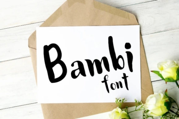Bambi: A Playful Display Font for Creative Handmade Projects
