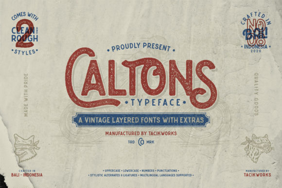 Caltons: A Vintage-Inspired Display Font for Crafters and Designers