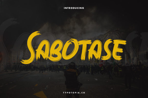 Sabotase: A Bold Display Font for Editorial Design and Branding