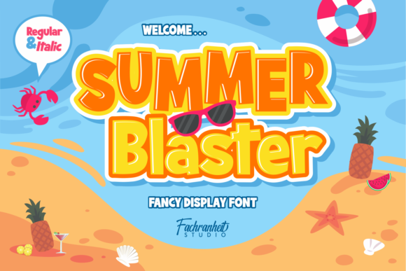 Summer Blaster: A Bold Display Font for Creative Projects