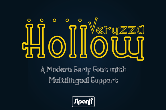 Veruzza Hollow: A Modern Display Font for Web Design and Branding
